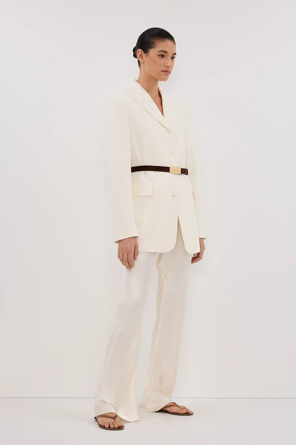 MYKA CREAM SATIN PANT