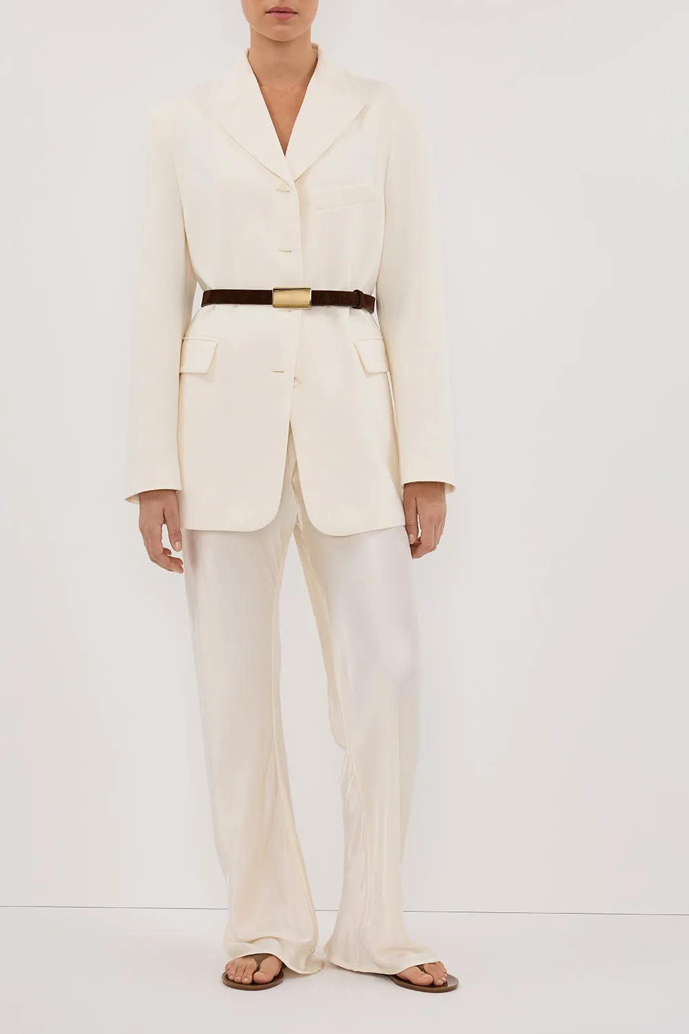 MYKA CREAM SATIN PANT