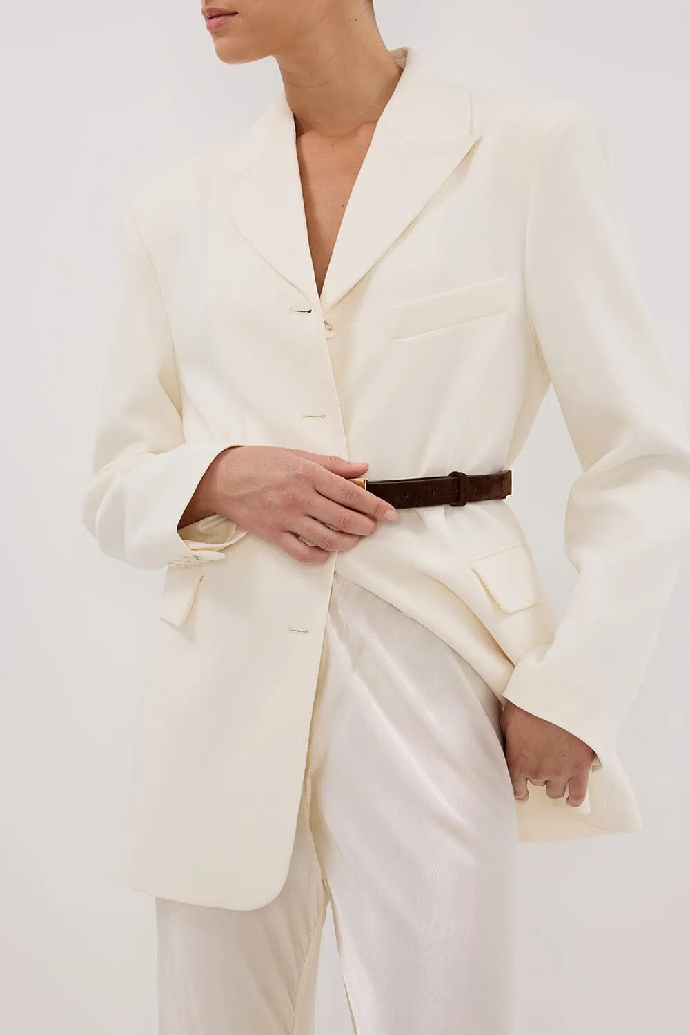 MYKA CREAM SATIN PANT