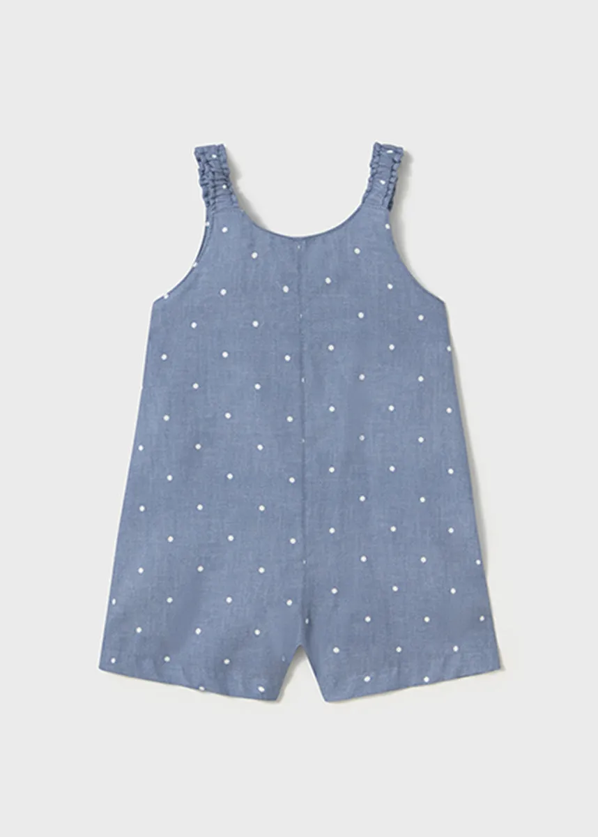 Nolan Dotted Romper - Blue