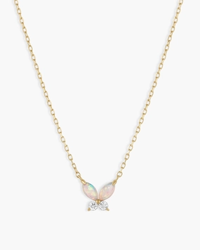 Opal Butterfly Necklace