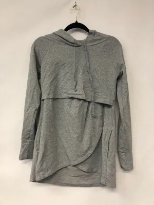 Outlet 6259 - Latched Mama Petal Front Nursing Hoodie 2.0 - Heather Grey - Extra Small