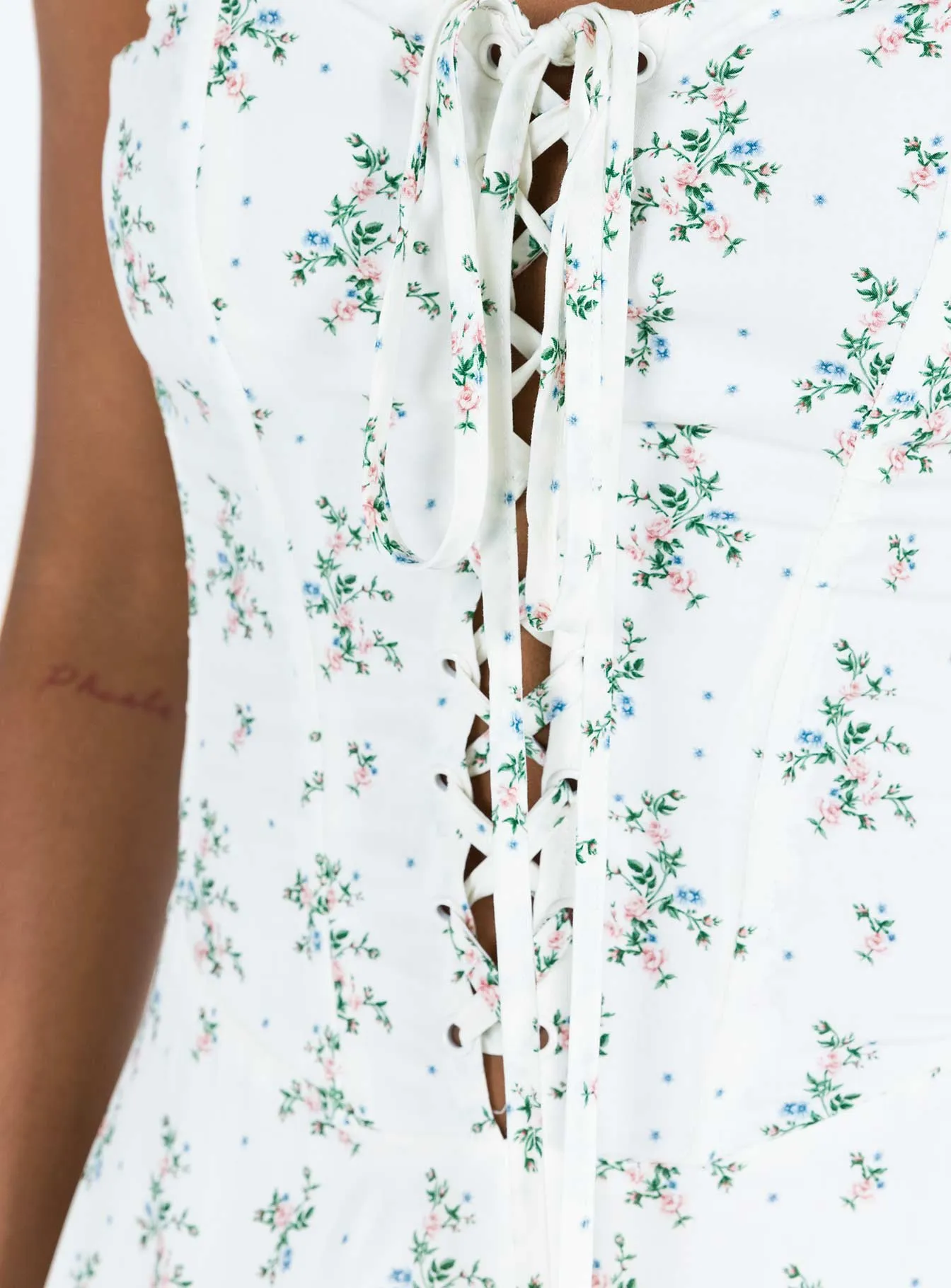 Peroli Corset Mini Dress Floral