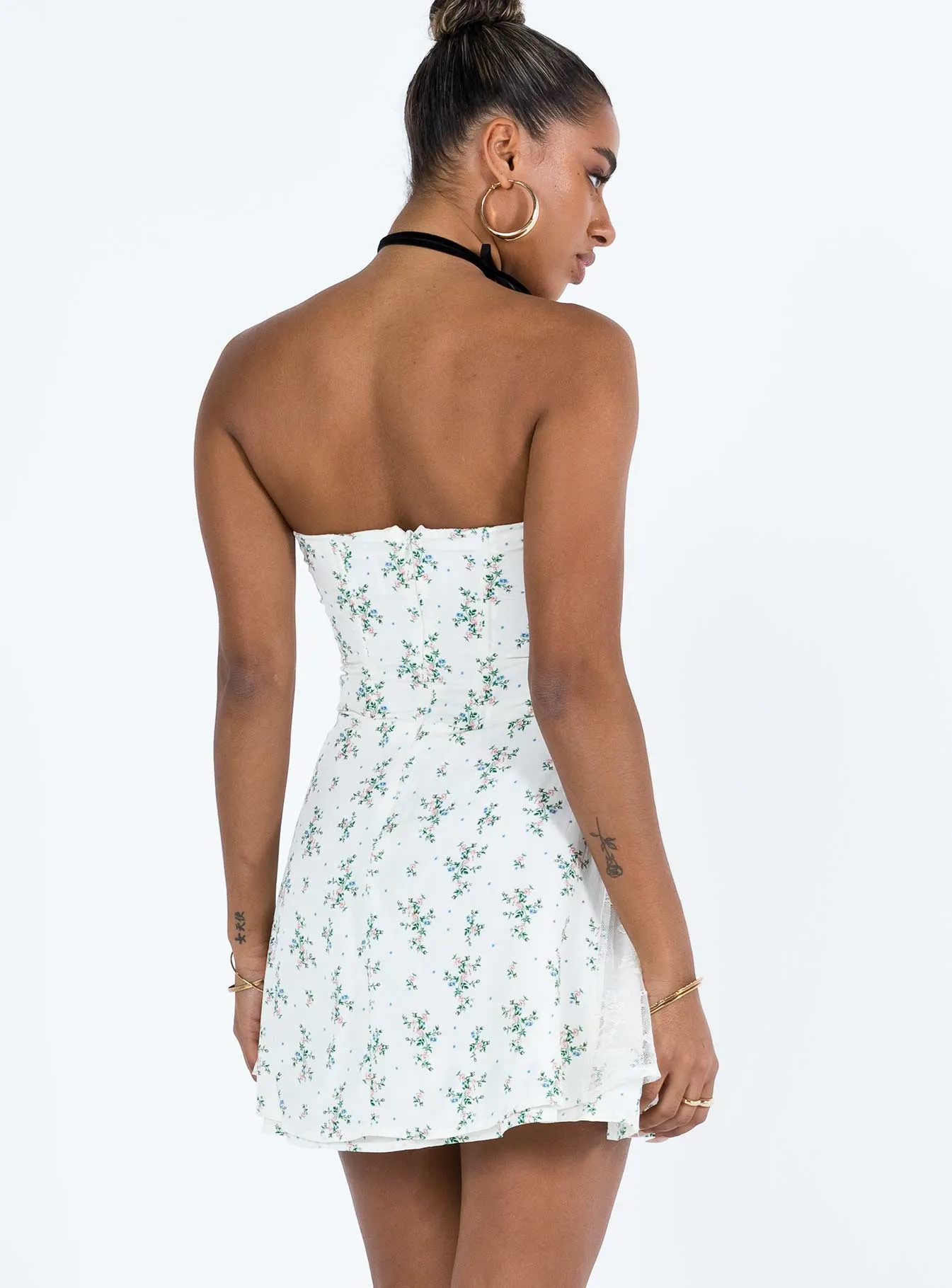 Peroli Corset Mini Dress Floral