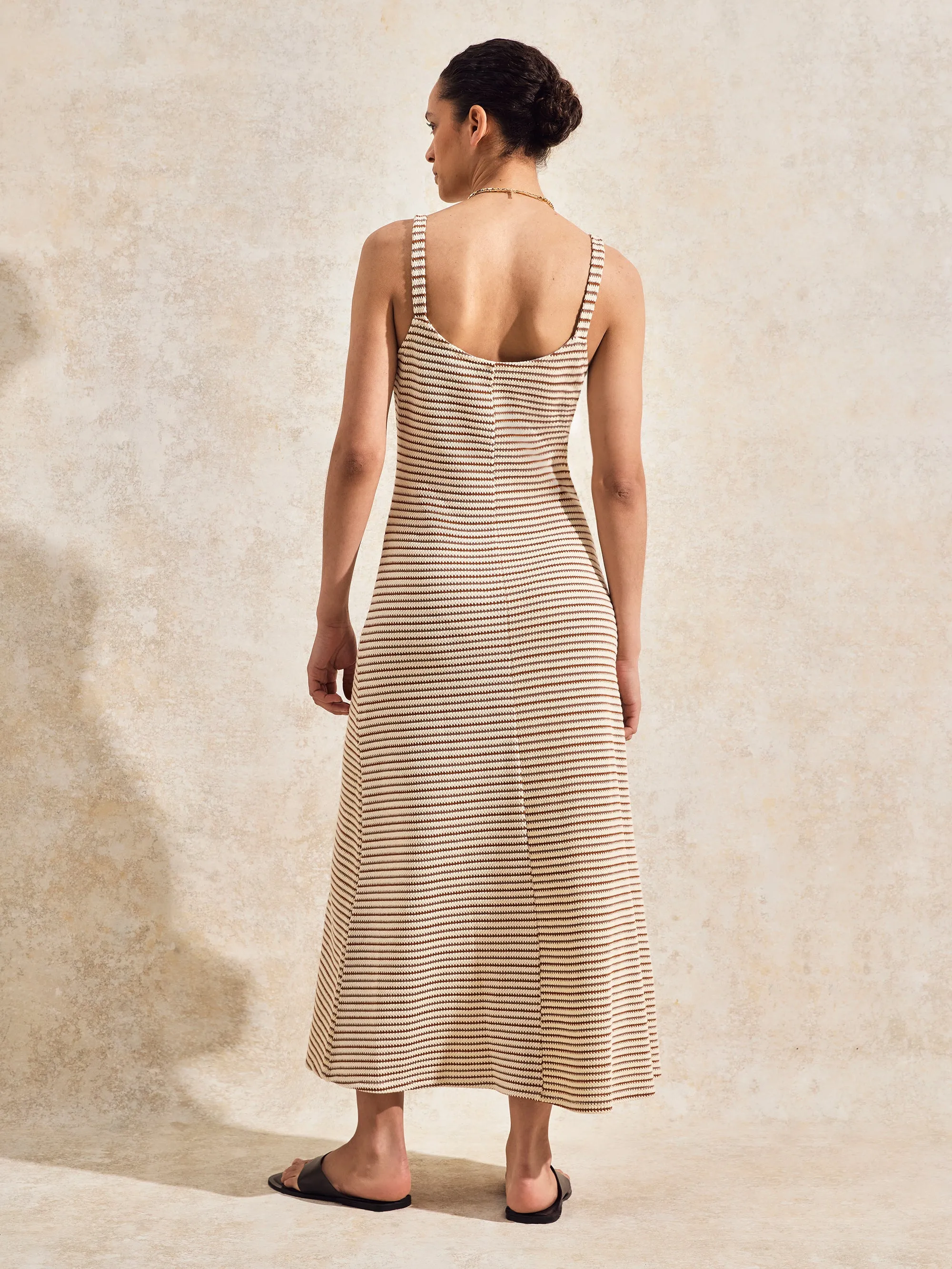 Petite Striped Knitted Dress
