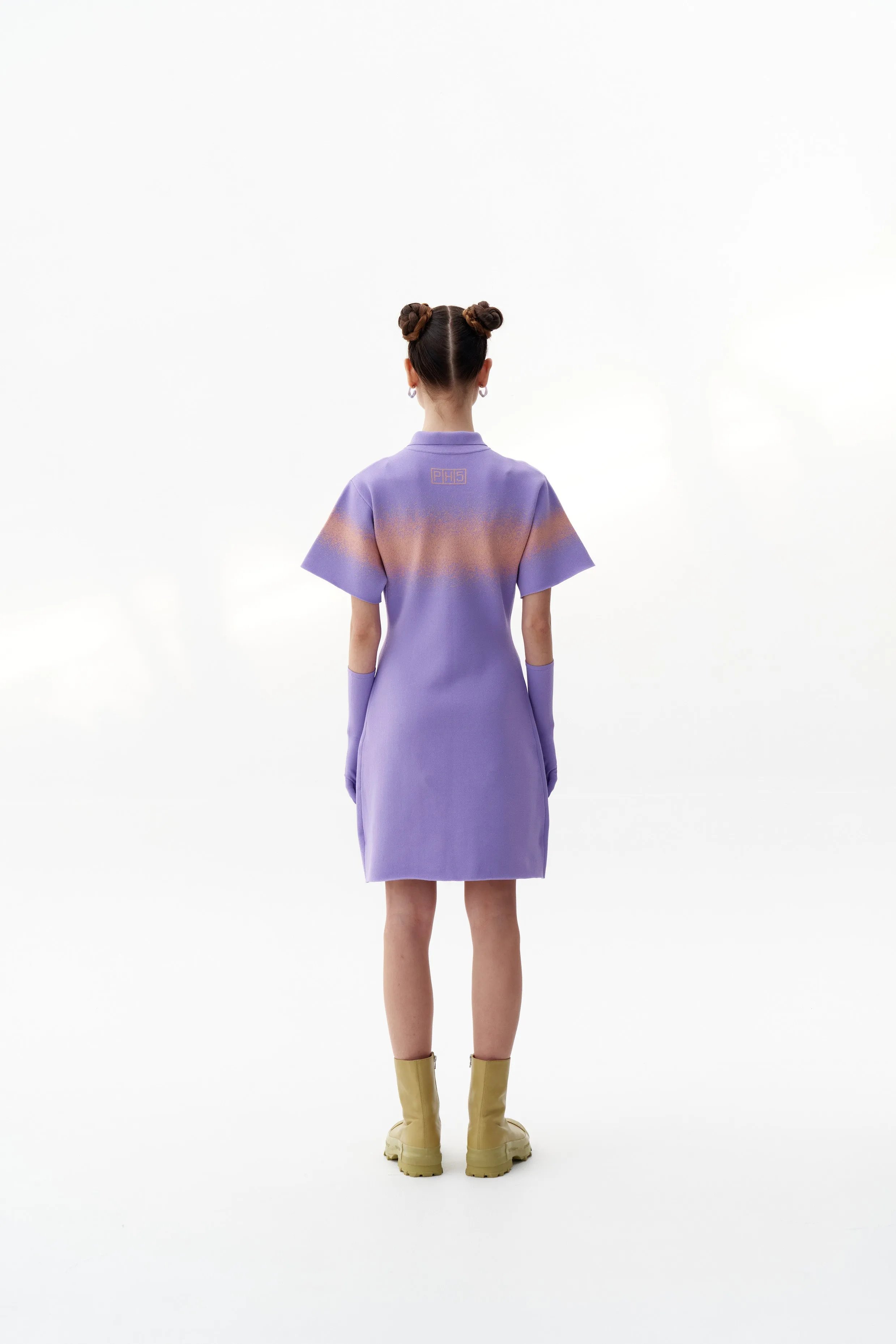 PHOEBE SPRAY PAINTED POLO DRESS