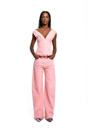 PINK DRILL BOYFRIEND TROUSERS