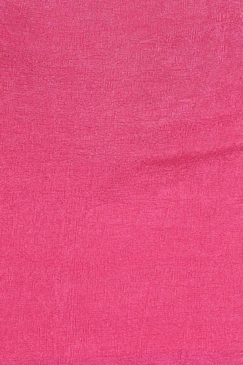 Pink Midi Dress Slinky Jersey