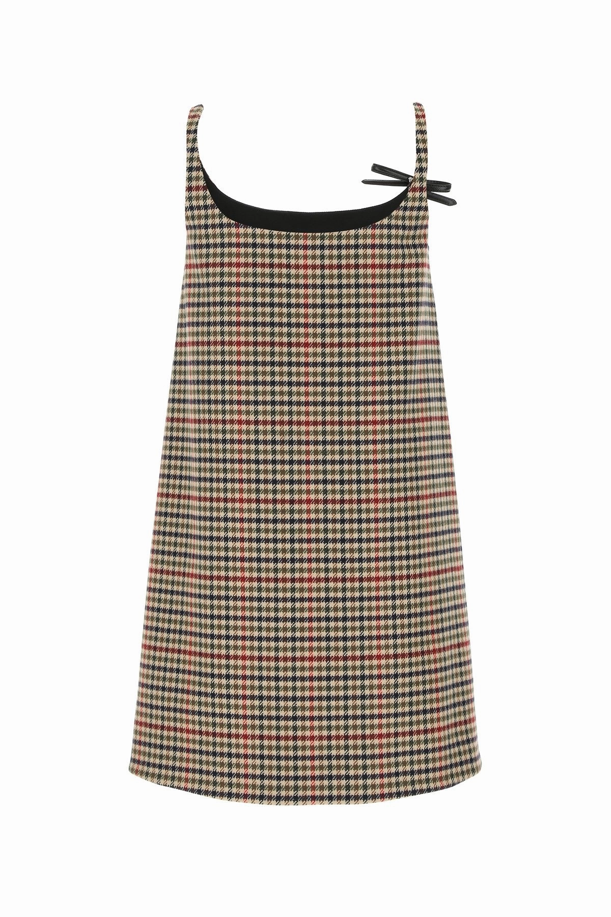 Prada Houndstooth Print Sleeveless Dress