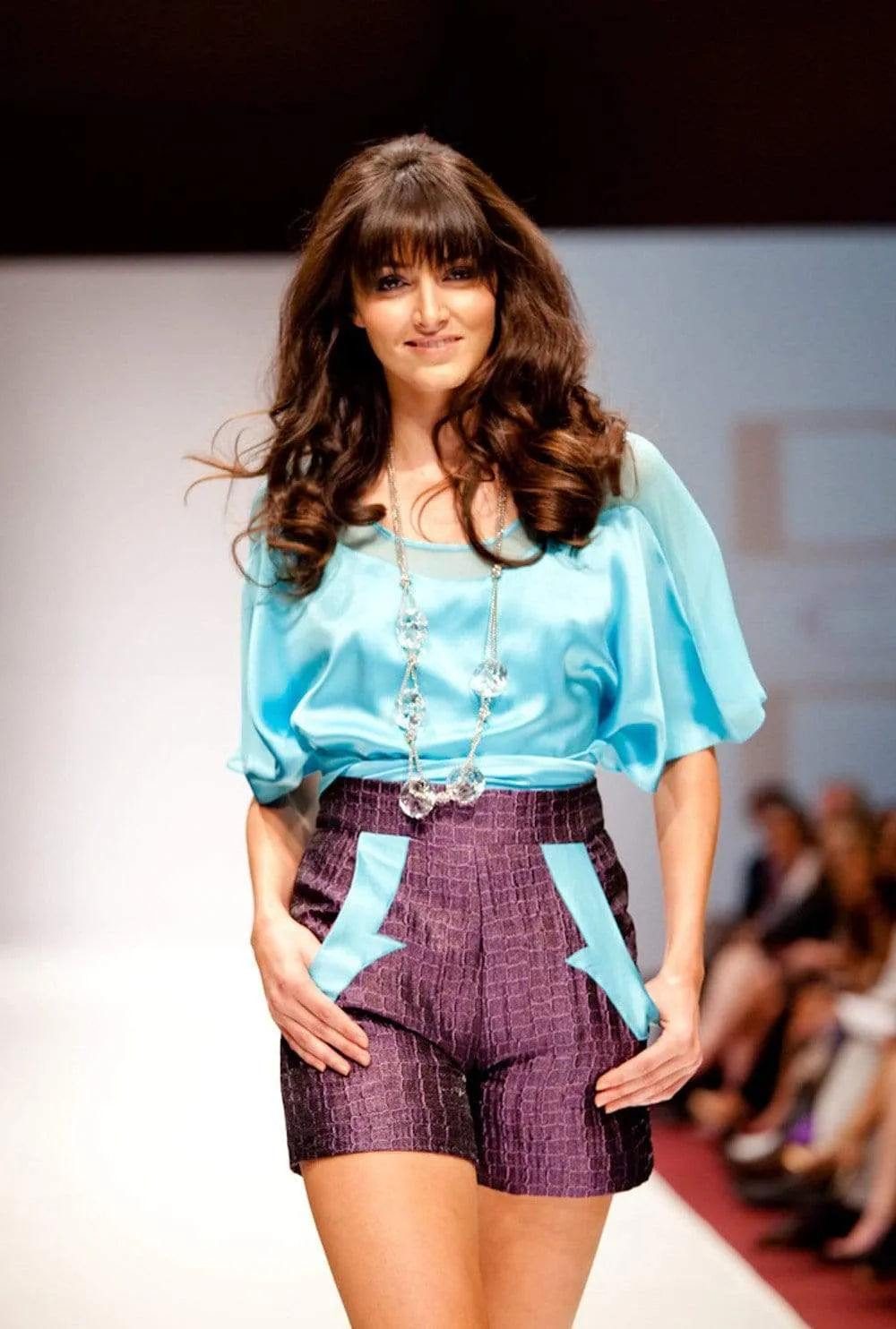 Purple and Blue Bird Shorts