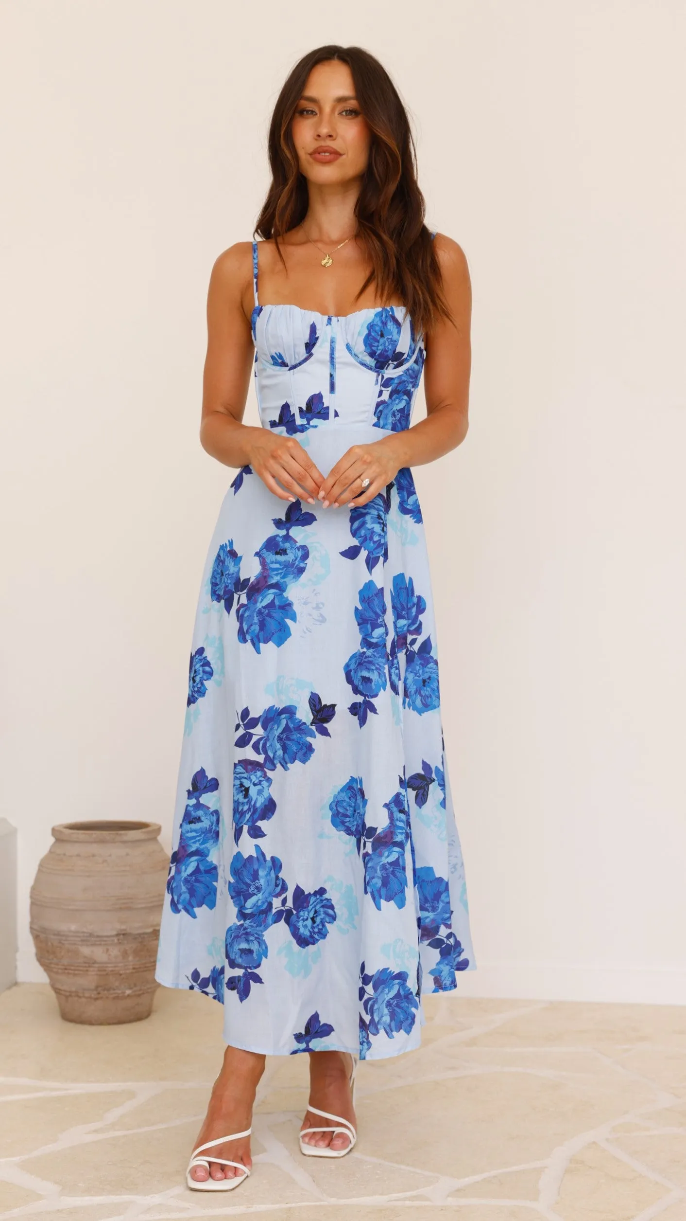 Rahima Maxi Dress - Blue Rose