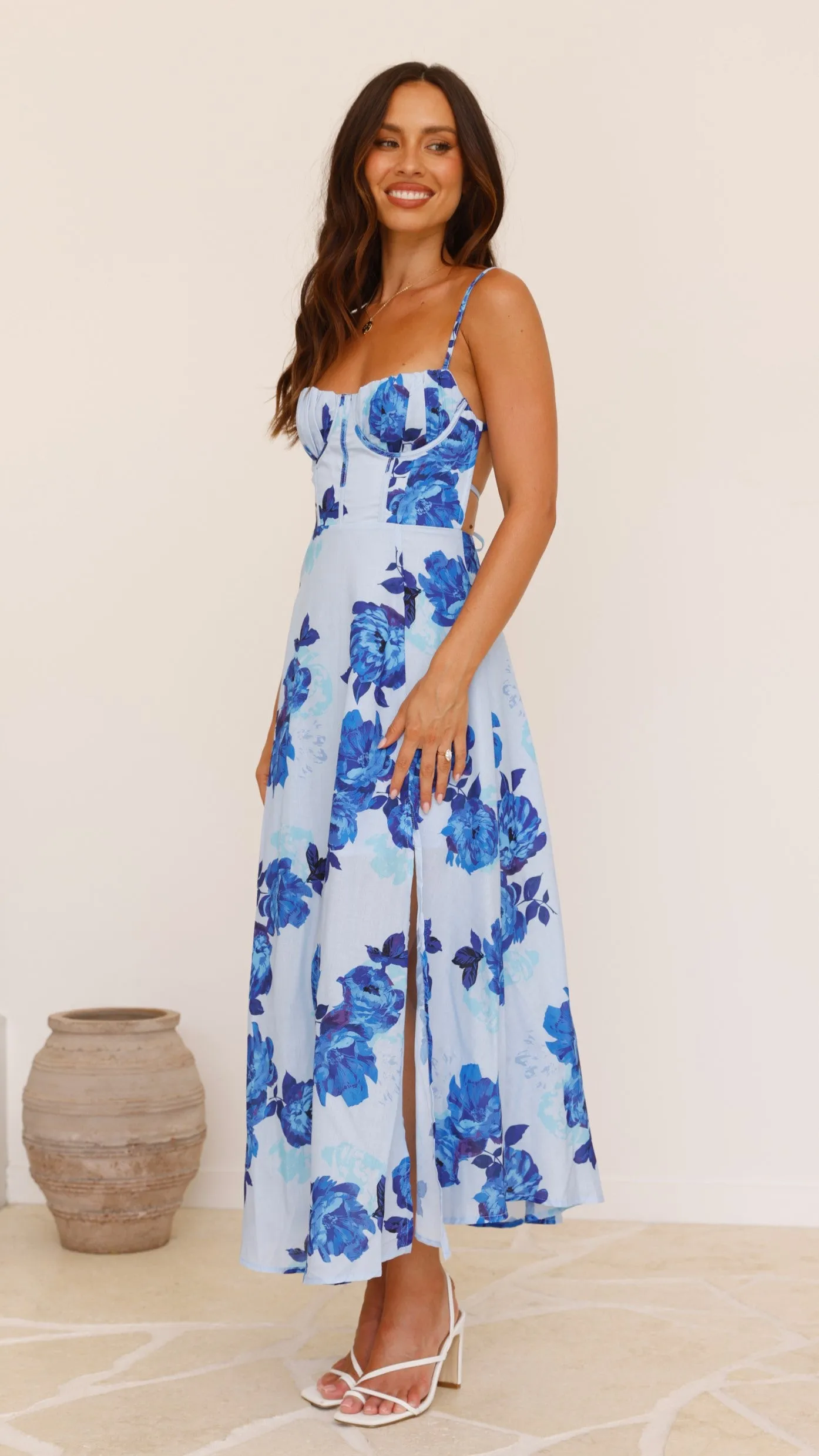 Rahima Maxi Dress - Blue Rose