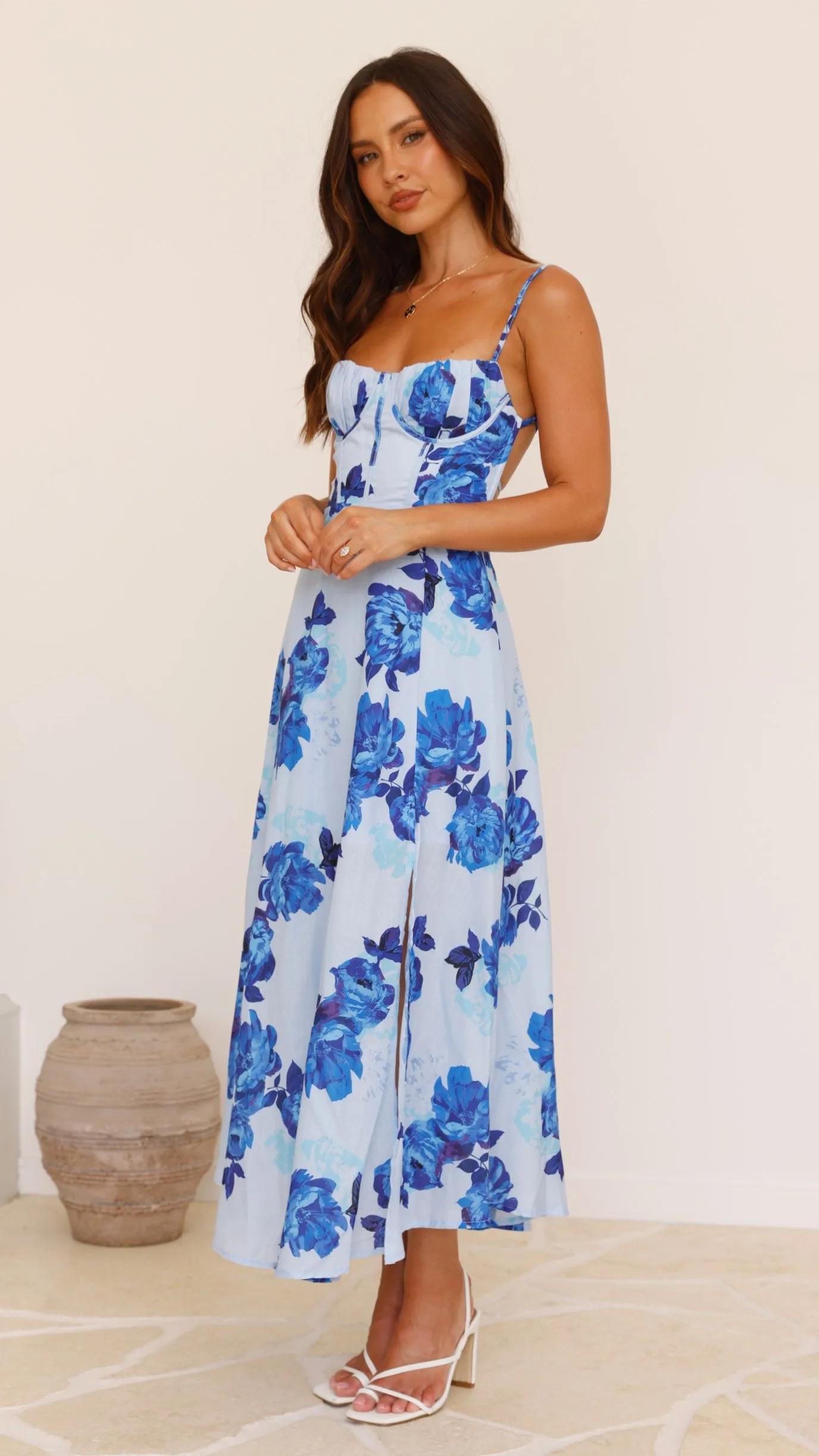 Rahima Maxi Dress - Blue Rose