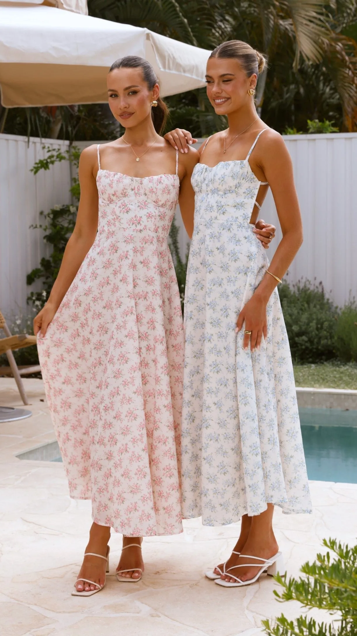 Rahima Maxi Dress - Pink Floral
