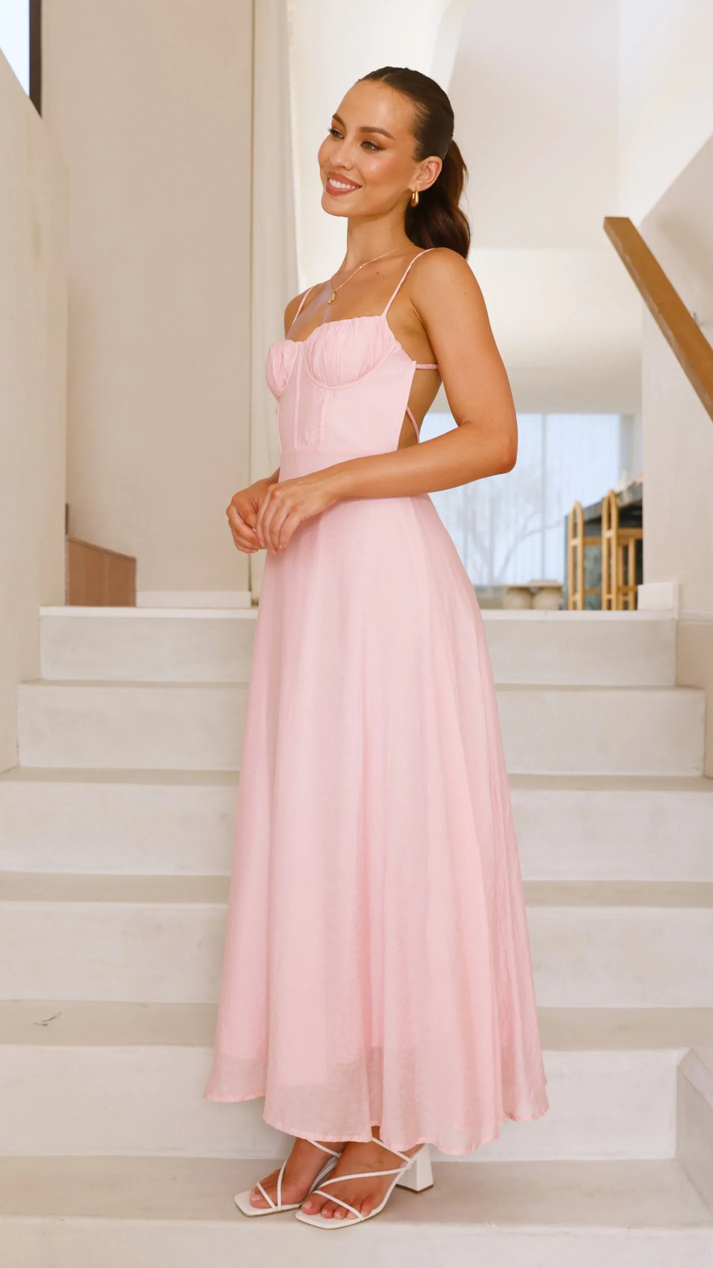 Rahima Maxi Dress - Pink
