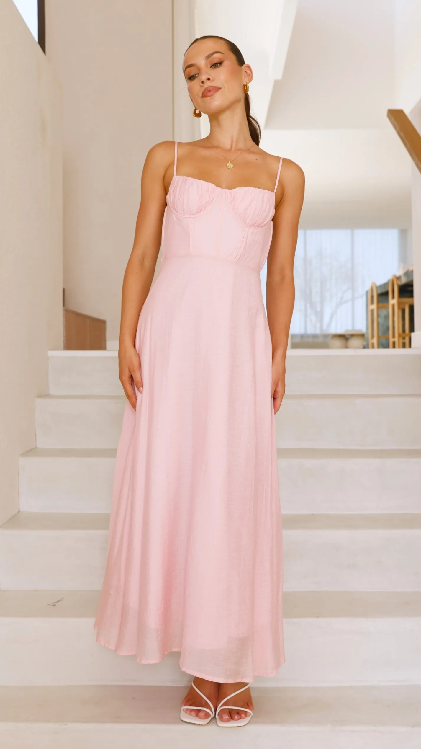 Rahima Maxi Dress - Pink