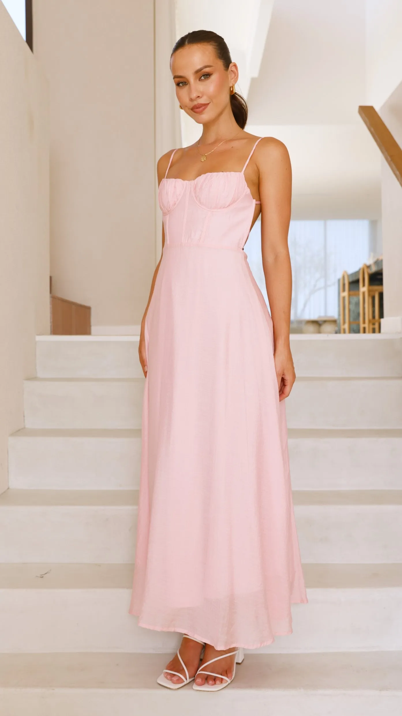 Rahima Maxi Dress - Pink