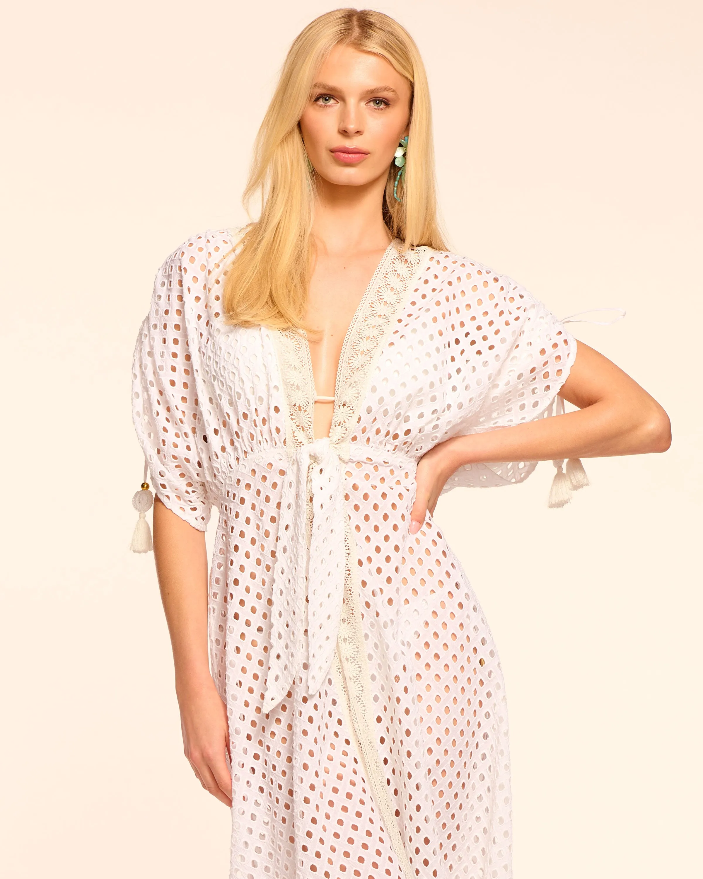 Rashelle Eyelet Coverup Maxi Dress