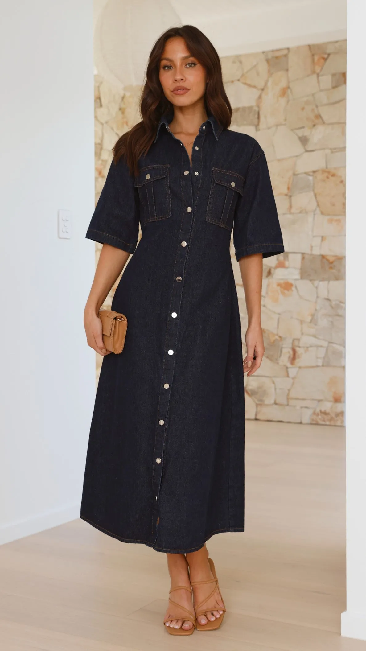Raz Maxi Dress - Dark Denim