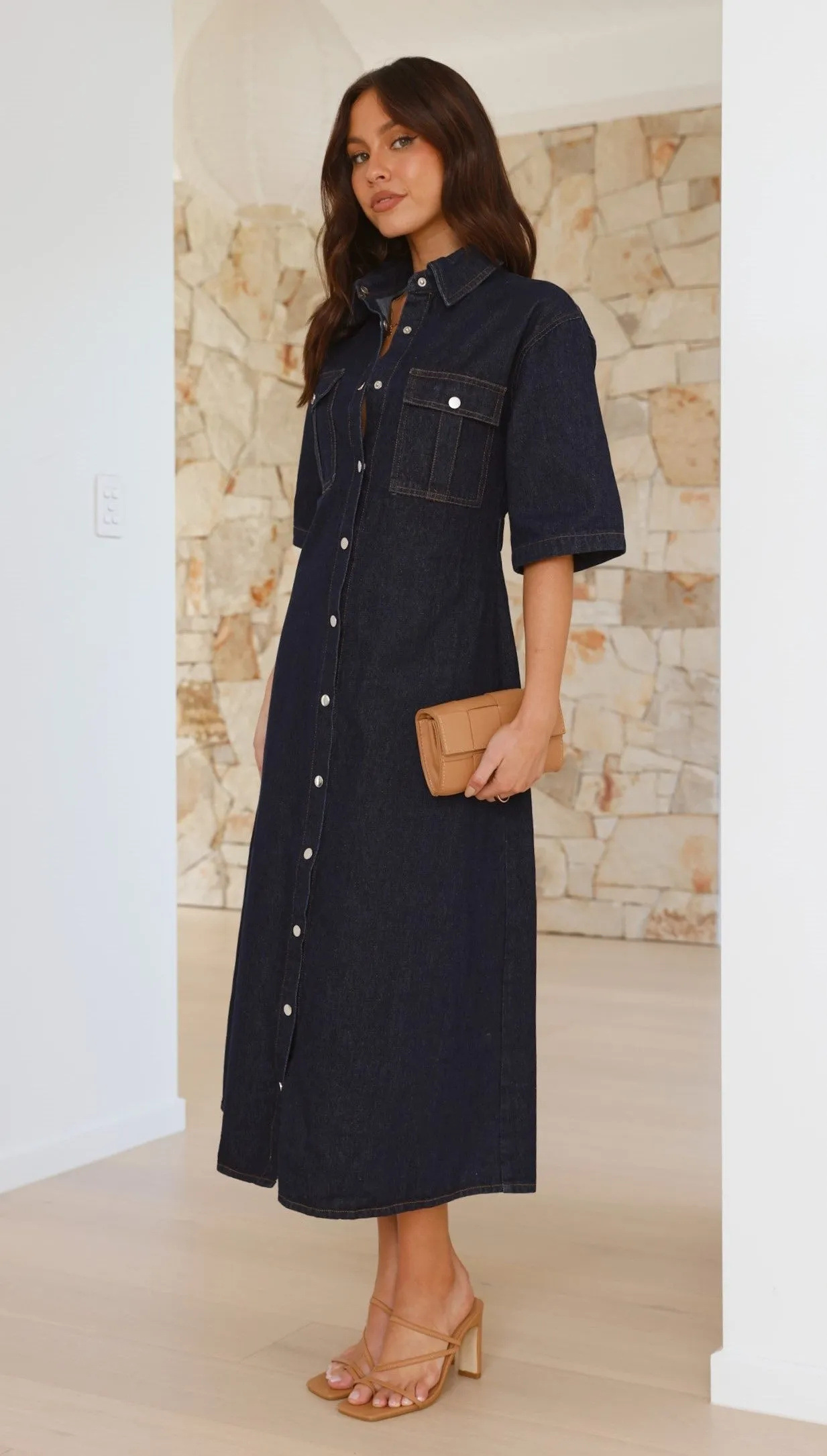 Raz Maxi Dress - Dark Denim