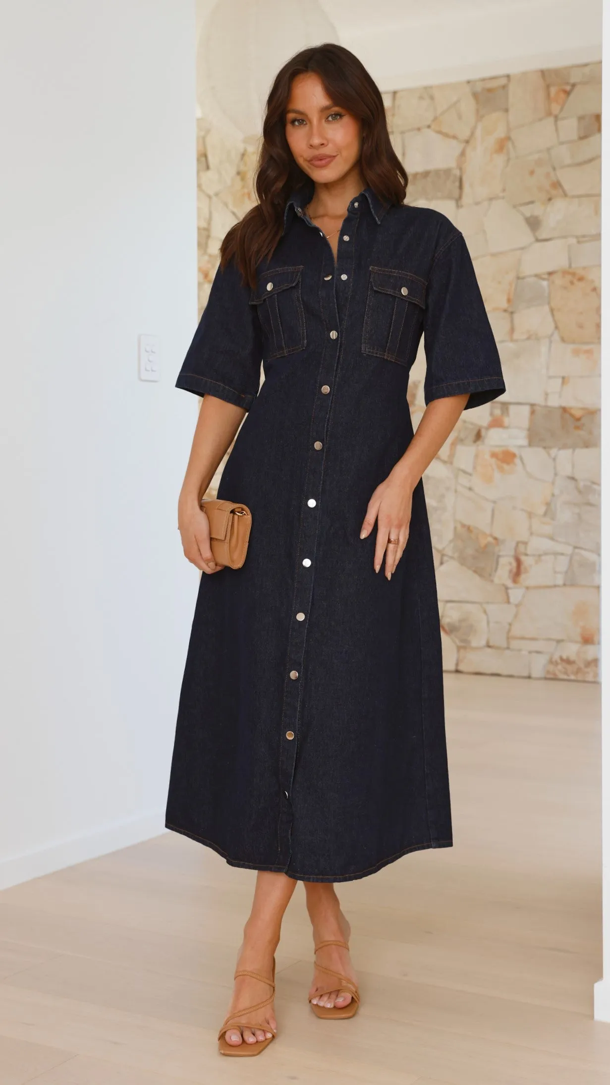 Raz Maxi Dress - Dark Denim