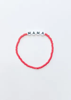 Red Beaded Mama Bracelet