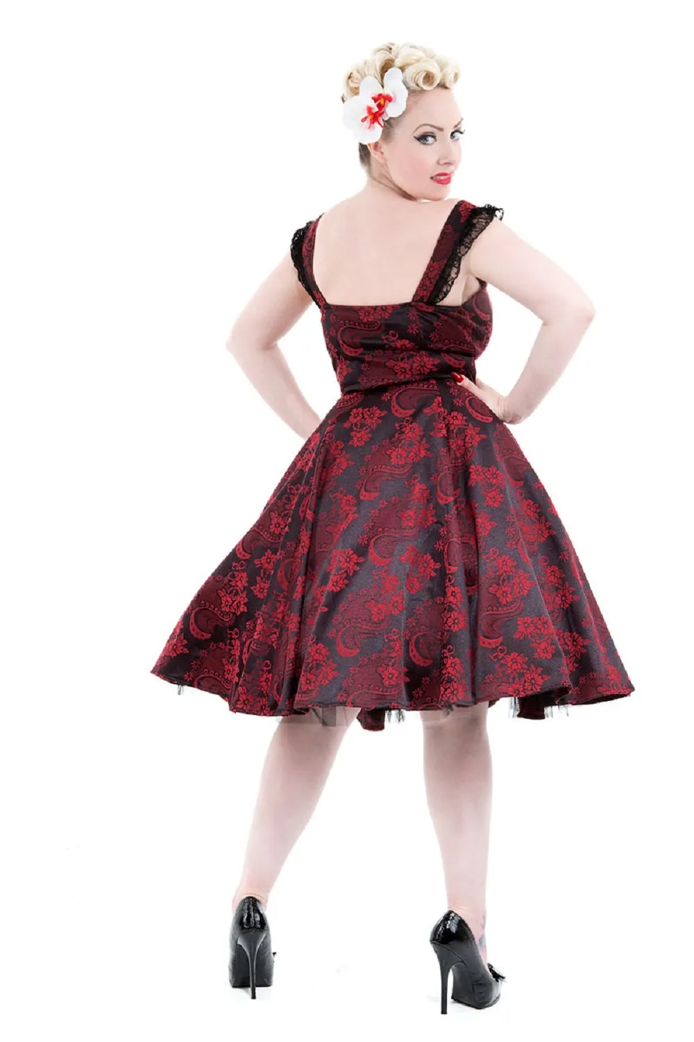 Red Byzantine Swing Dress