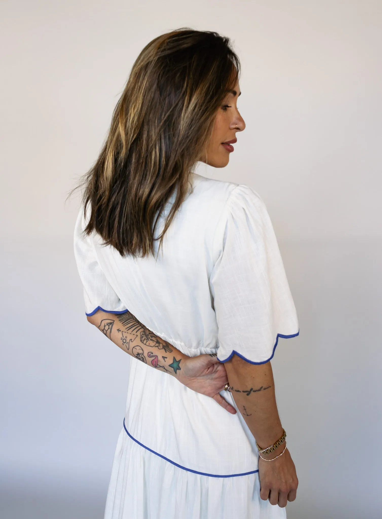 Reese Embroidered Midi Dress - Final Sale