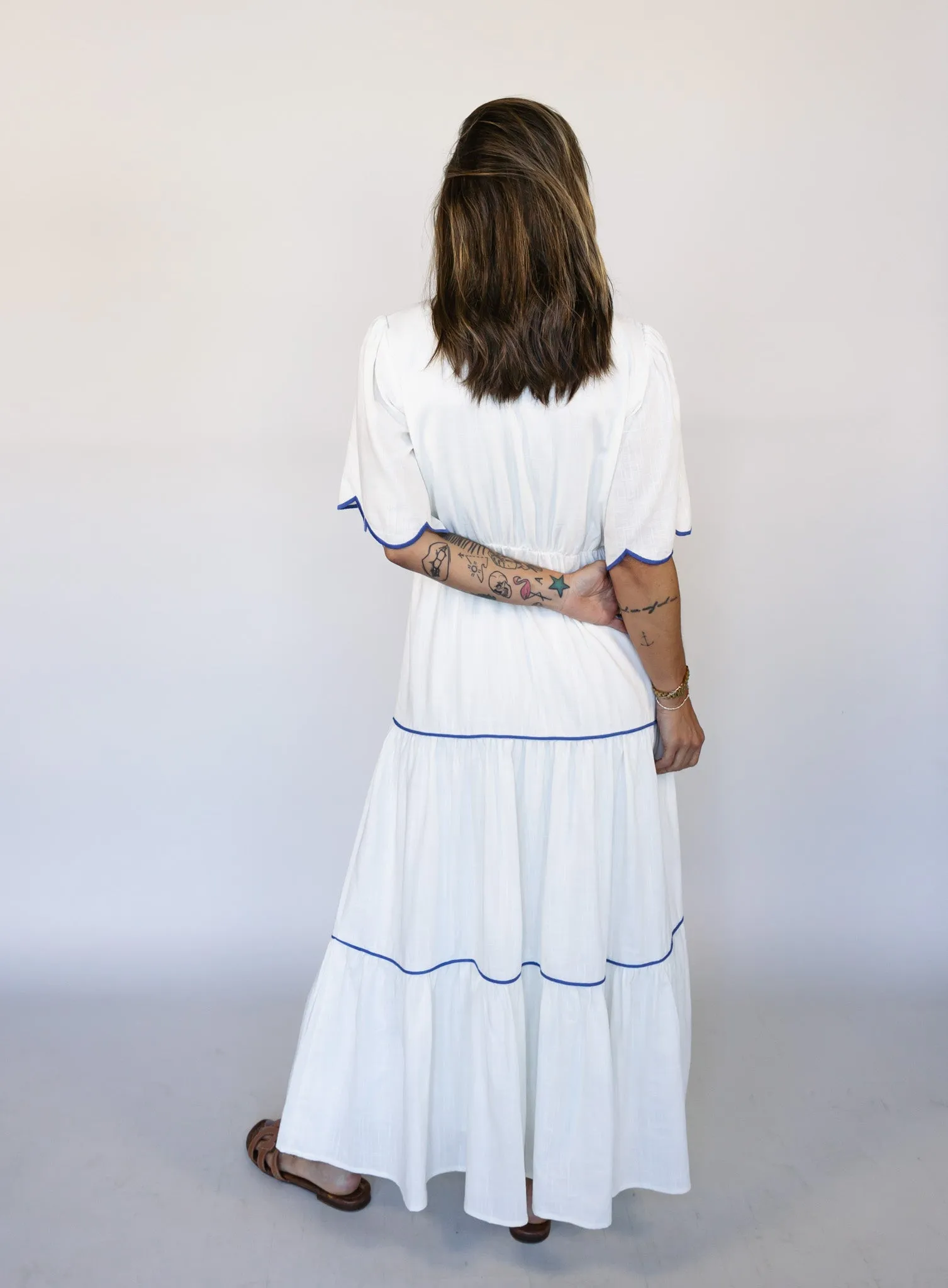 Reese Embroidered Midi Dress - Final Sale