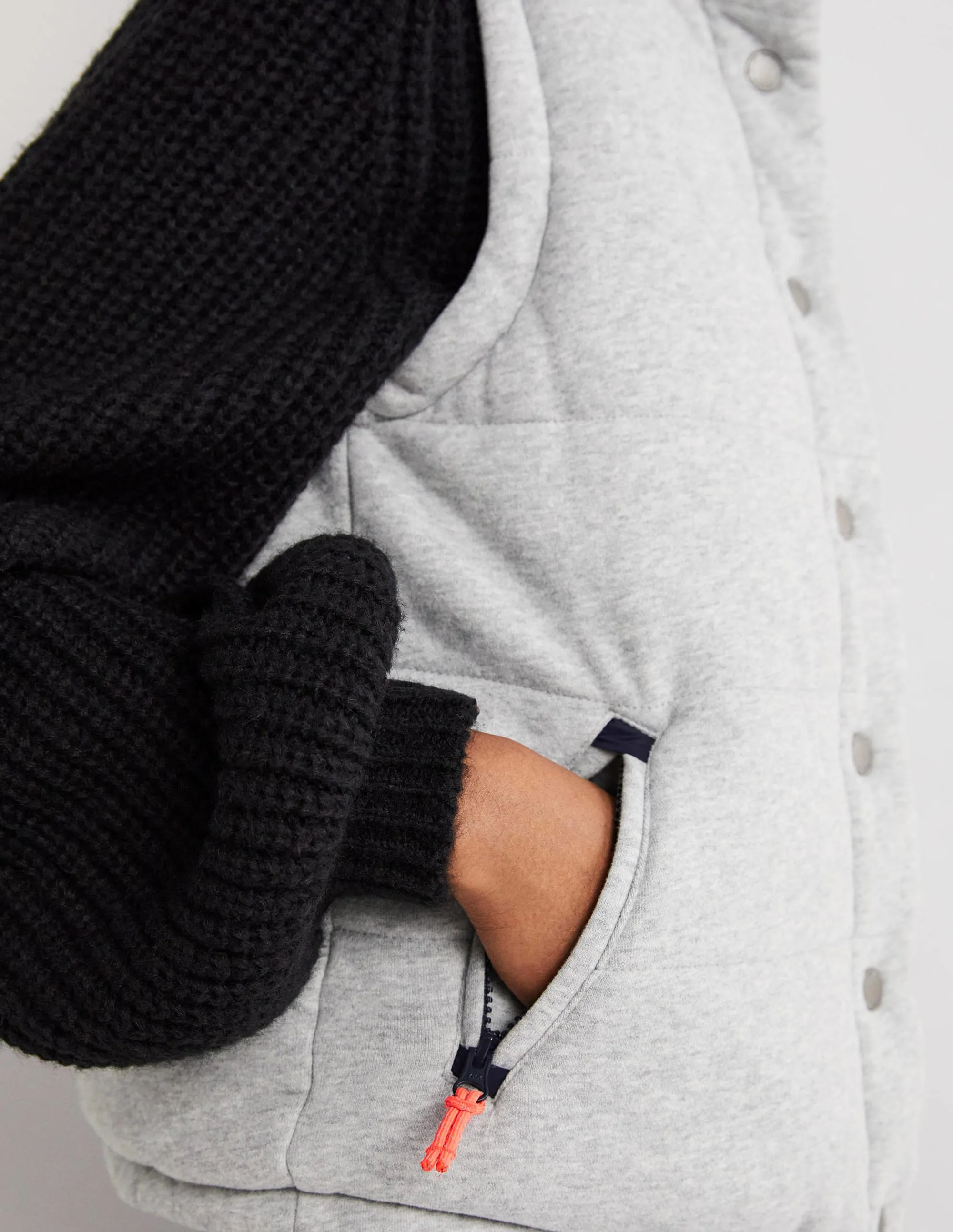 Reversible Gilet-Grey Marl with Navy