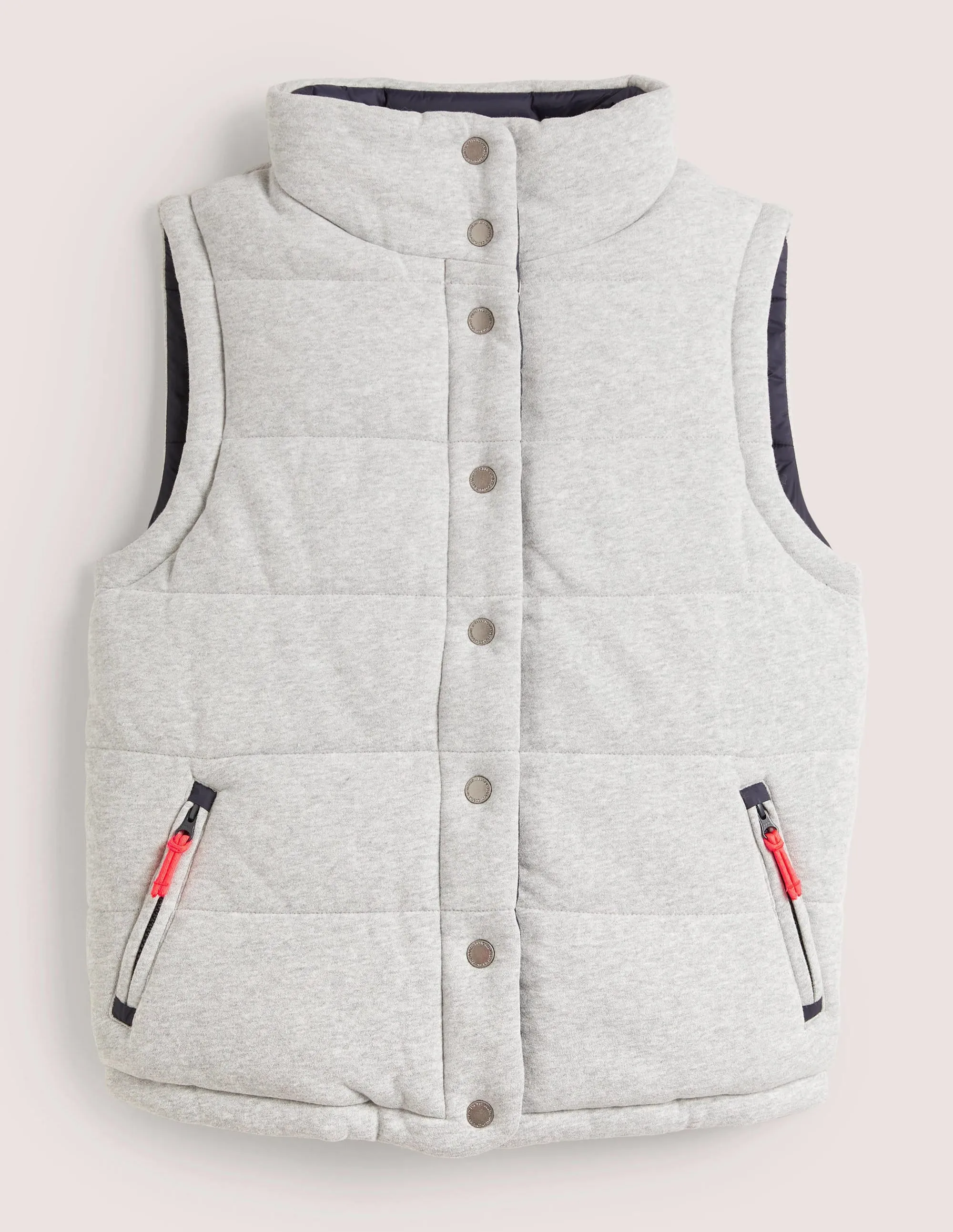Reversible Gilet-Grey Marl with Navy