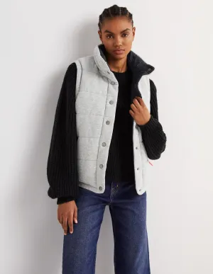 Reversible Gilet-Grey Marl with Navy