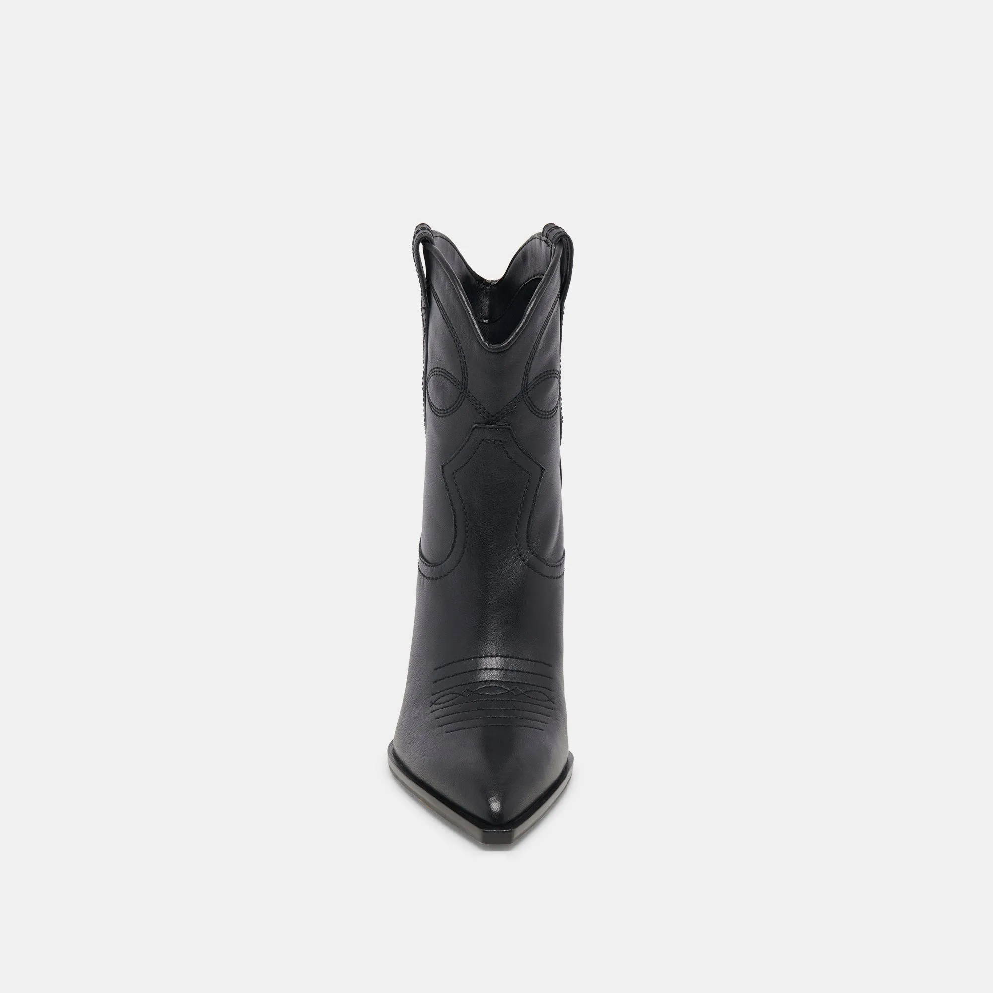RIMONA WIDE CALF BOOTIES BLACK LEATHER - re:vita