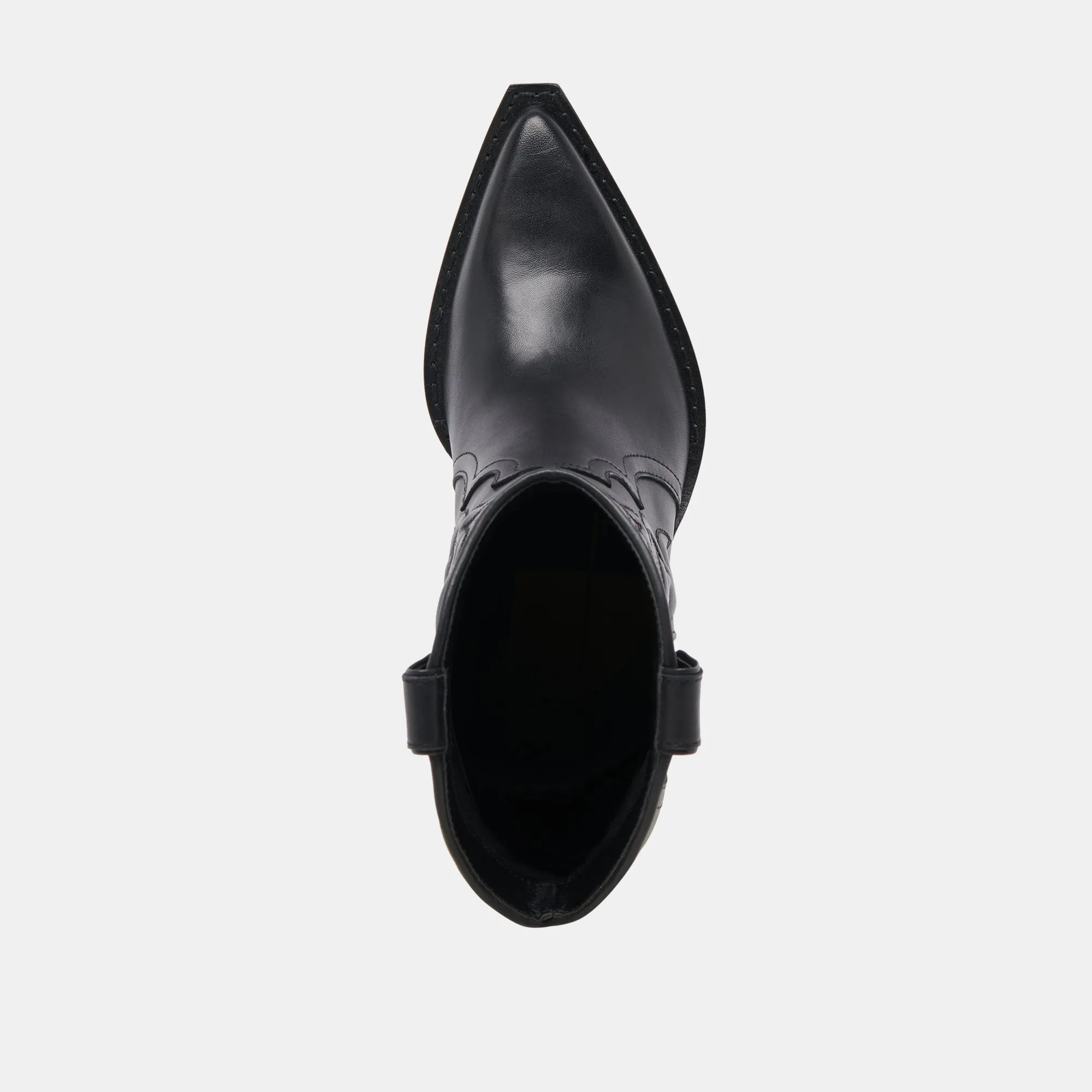 RIMONA WIDE CALF BOOTIES BLACK LEATHER - re:vita