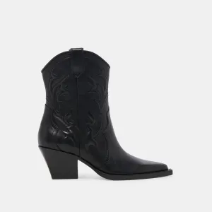 RIMONA WIDE CALF BOOTIES BLACK LEATHER - re:vita