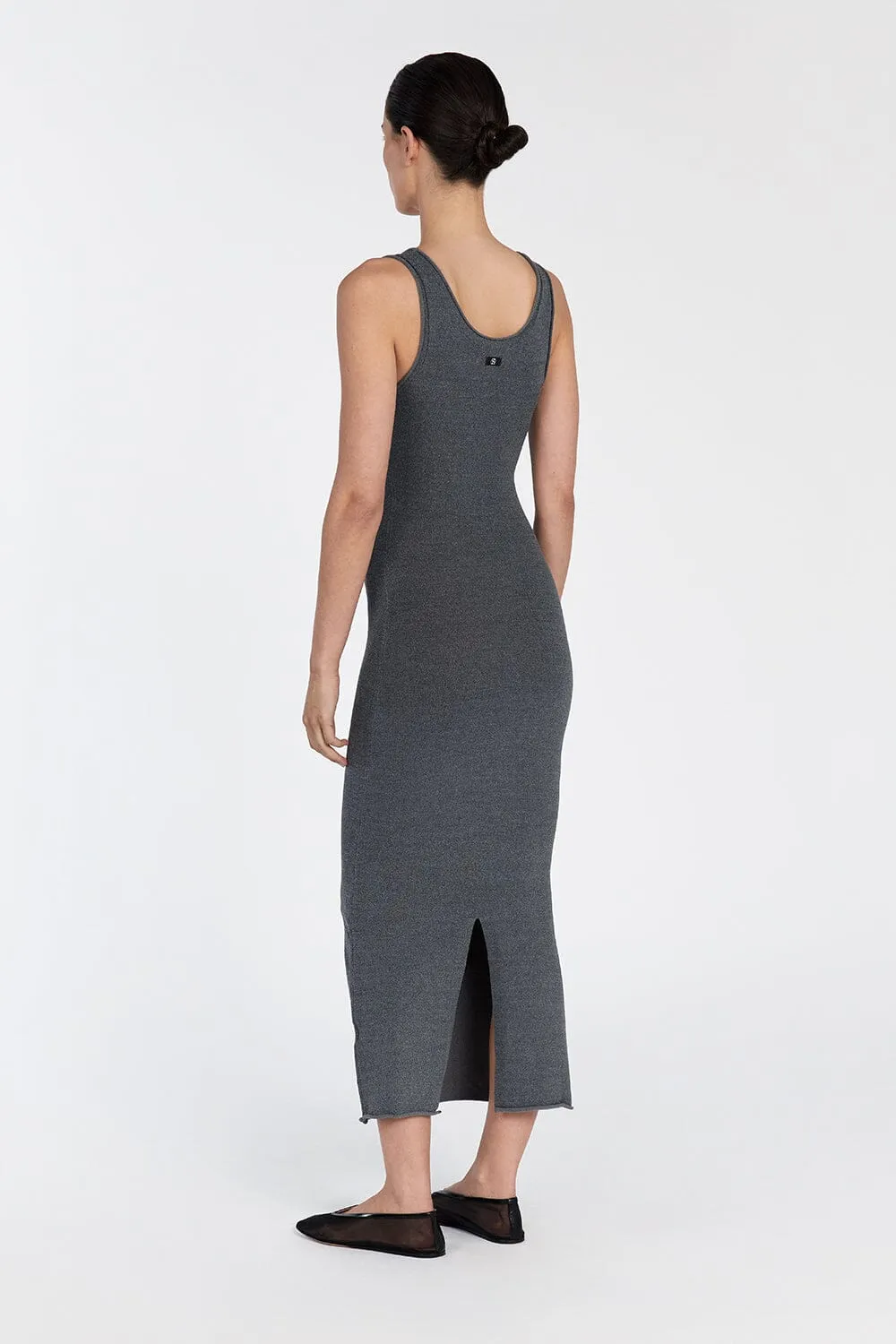 ROMA DARK GREY MARLE MAXI DRESS