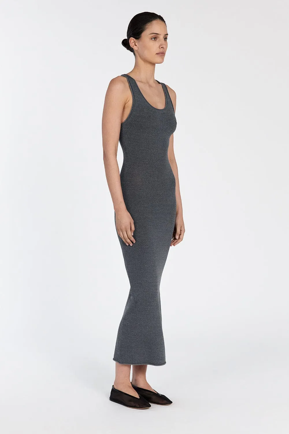 ROMA DARK GREY MARLE MAXI DRESS