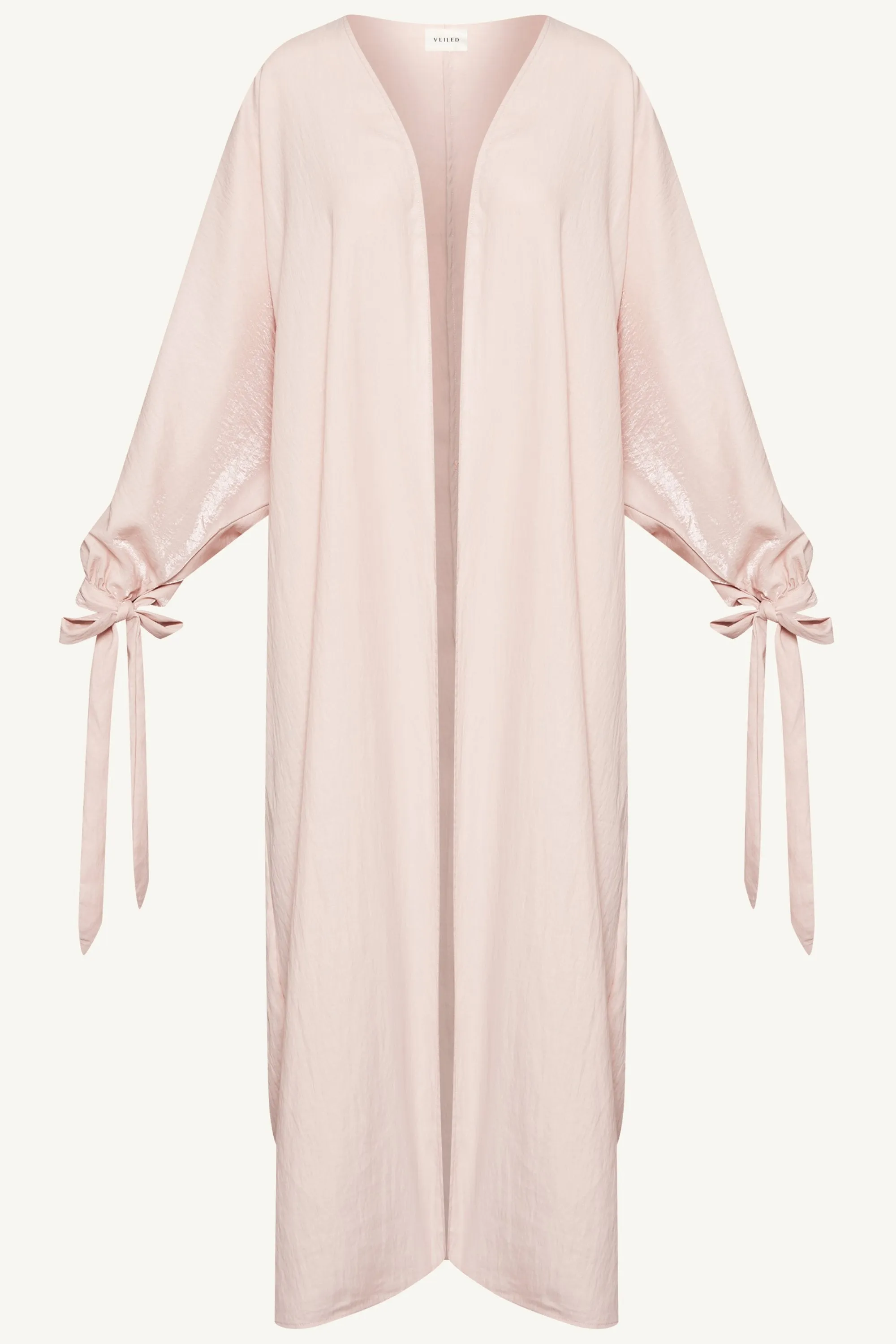 Safiyah Open Abaya - Pastel Pink