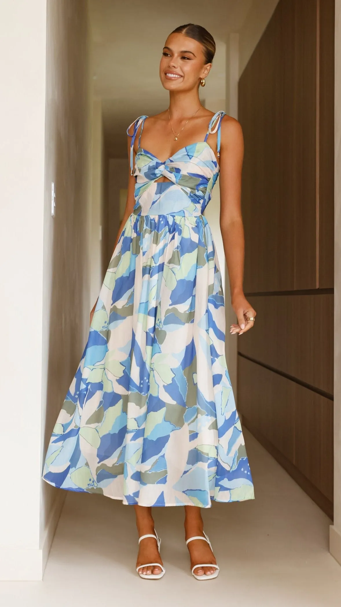 Saila Maxi Dress - Blue Print