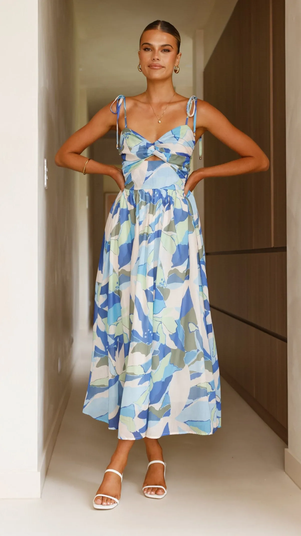 Saila Maxi Dress - Blue Print