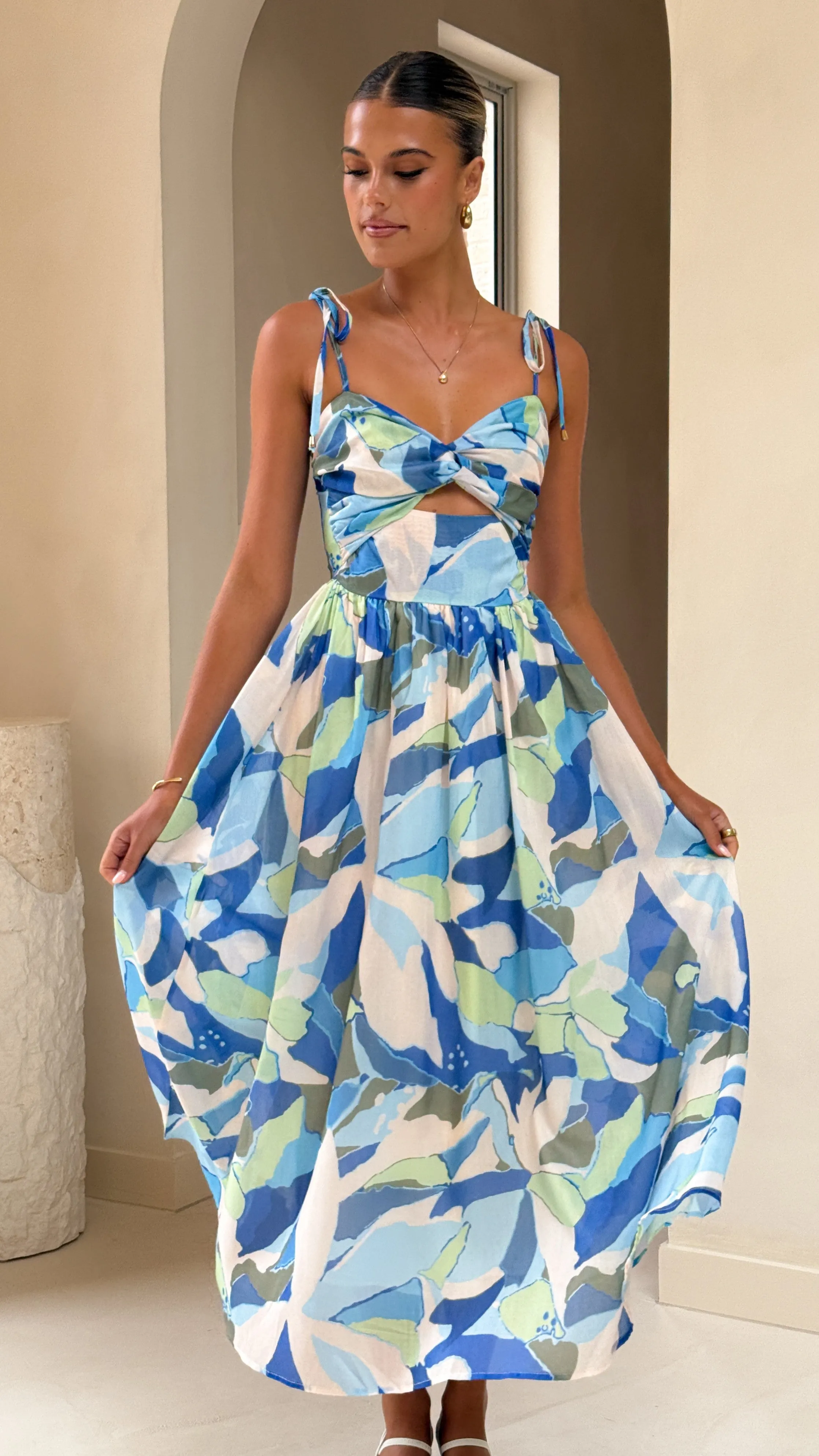 Saila Maxi Dress - Blue Print