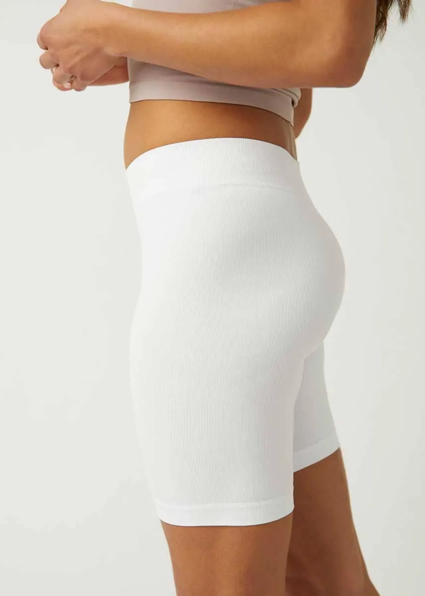 Seamless Bike Short - White
