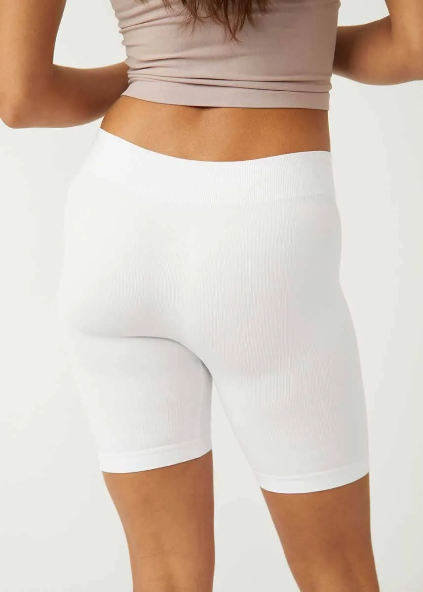 Seamless Bike Short - White