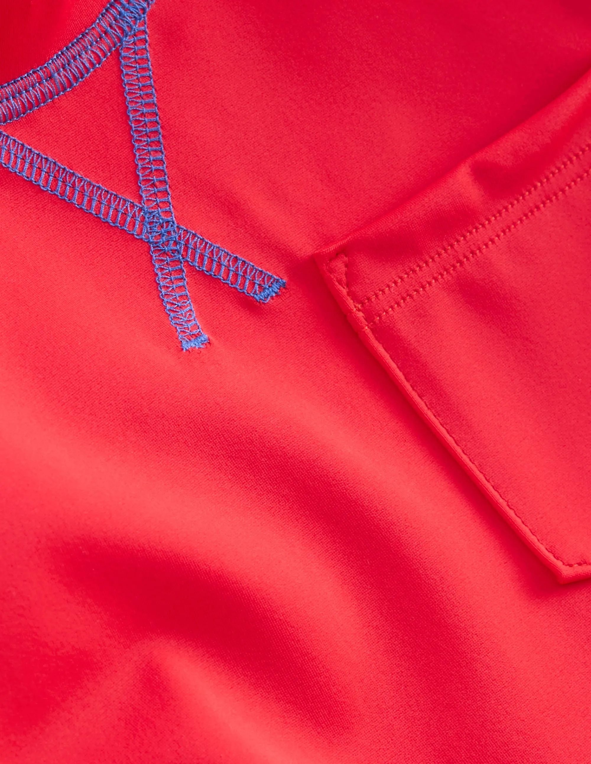 Short Sleeve Rash Vest-Poppy Red