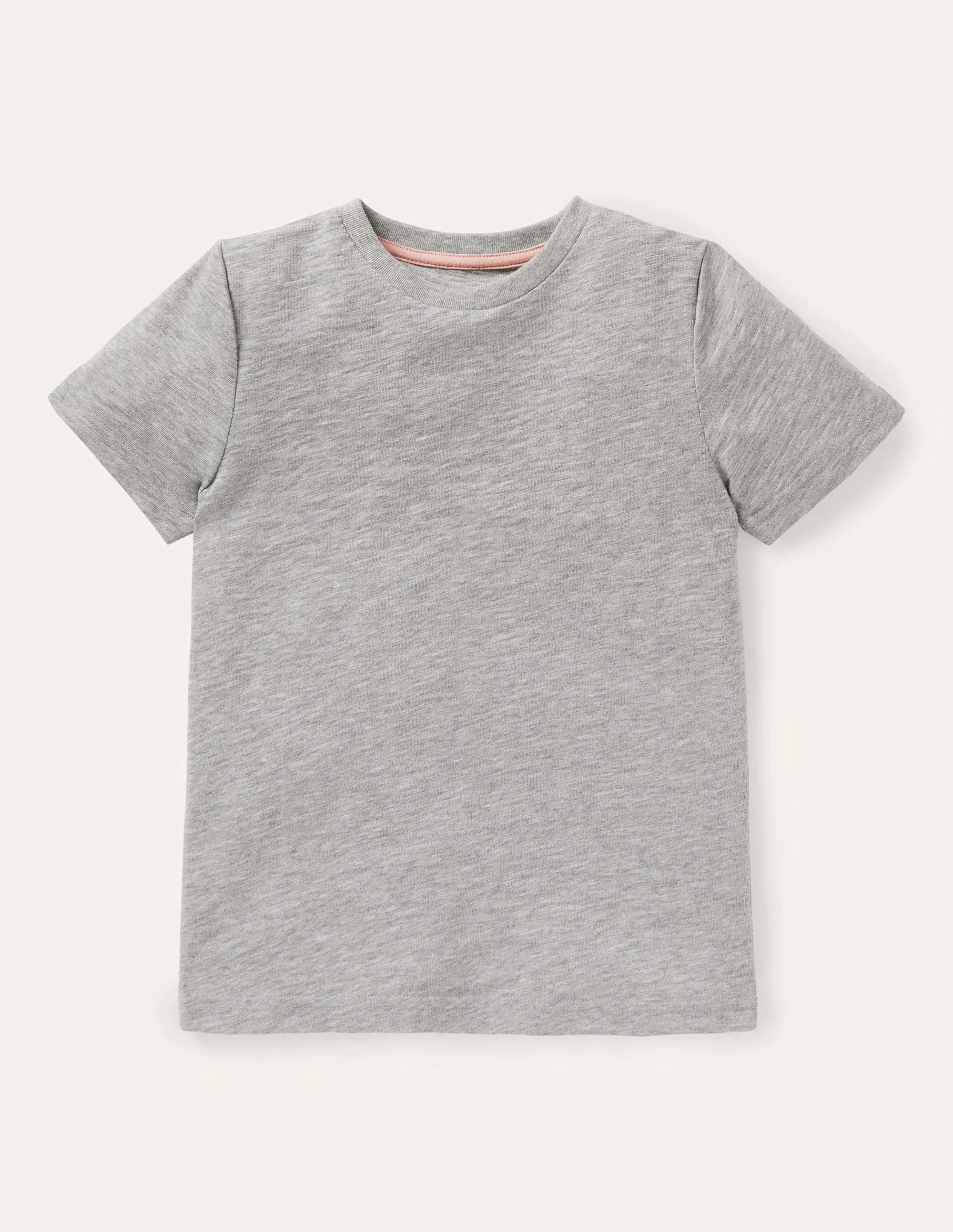 Slub Washed T-shirt-Grey Marl