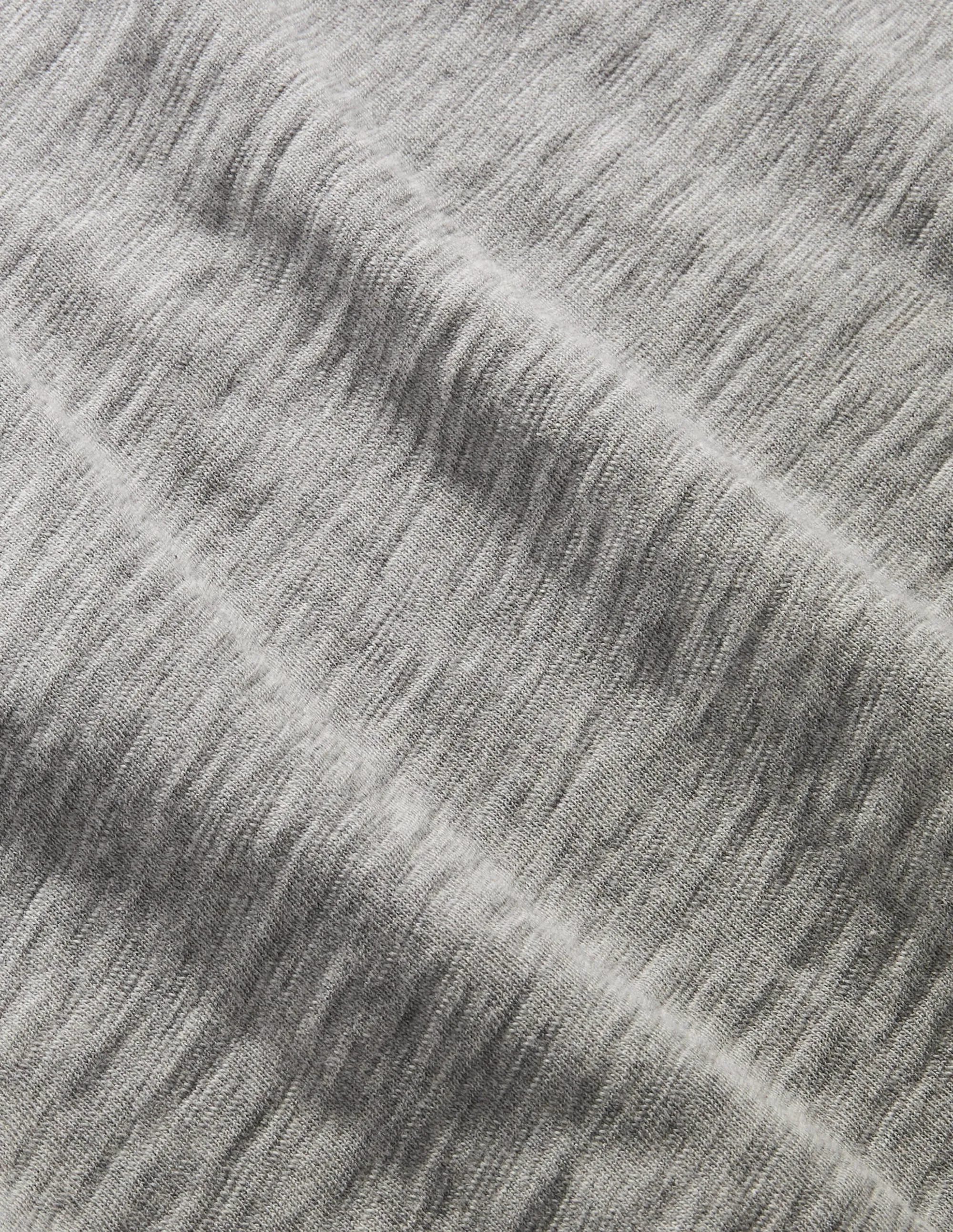 Slub Washed T-shirt-Grey Marl