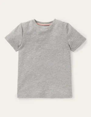 Slub Washed T-shirt-Grey Marl