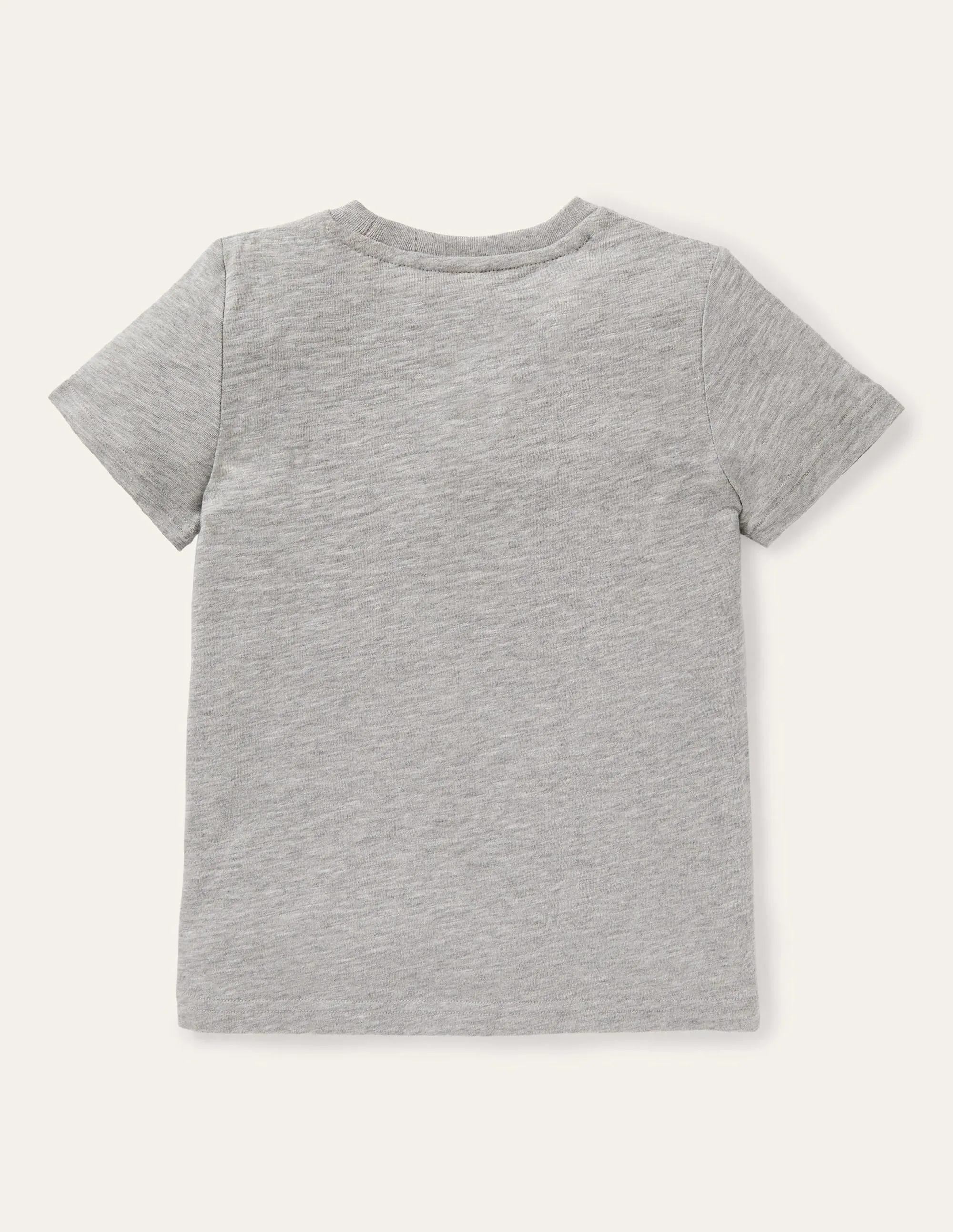 Slub Washed T-shirt-Grey Marl