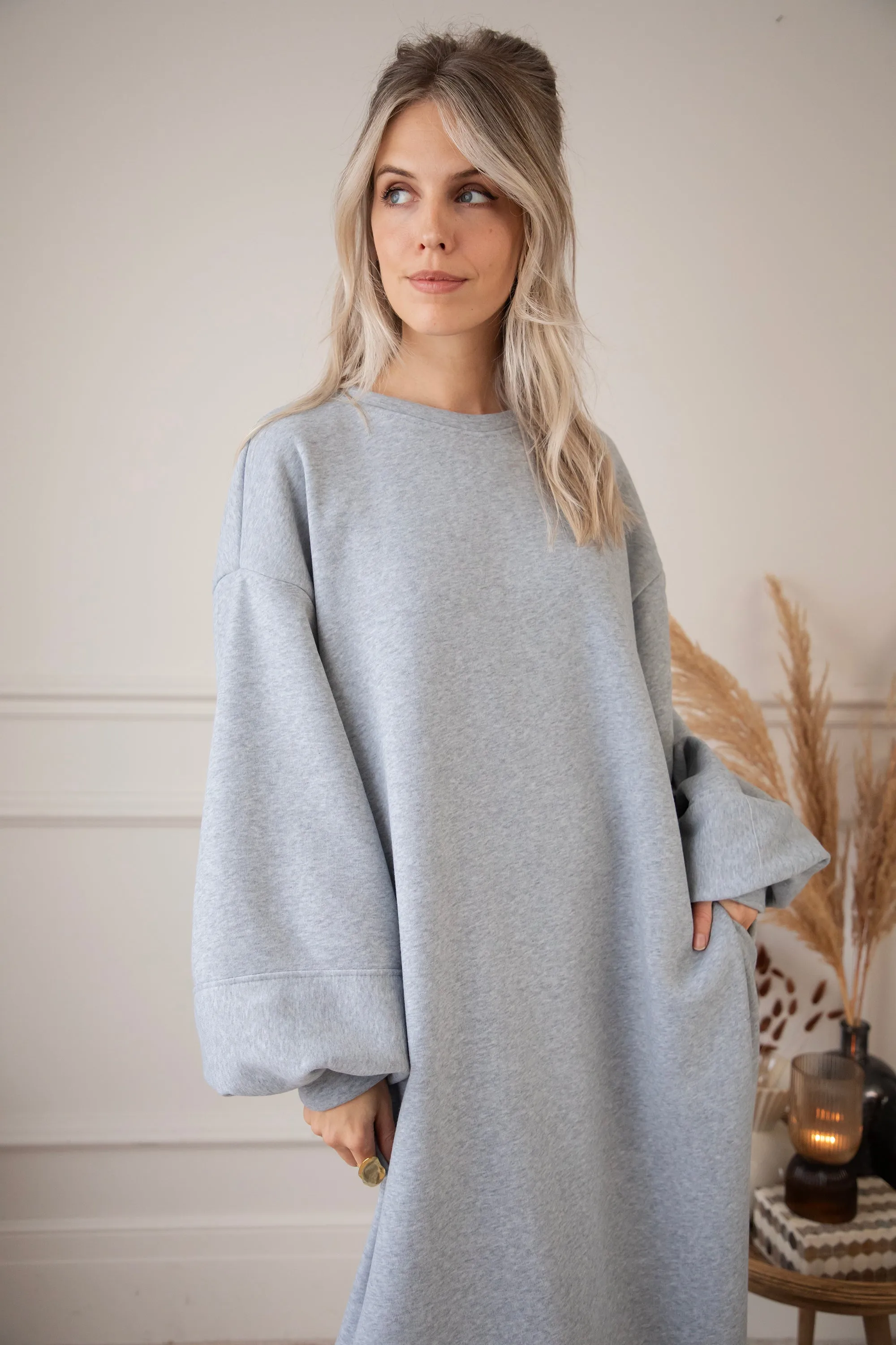 Snuggle Up XL Grey - Sweater Dress
