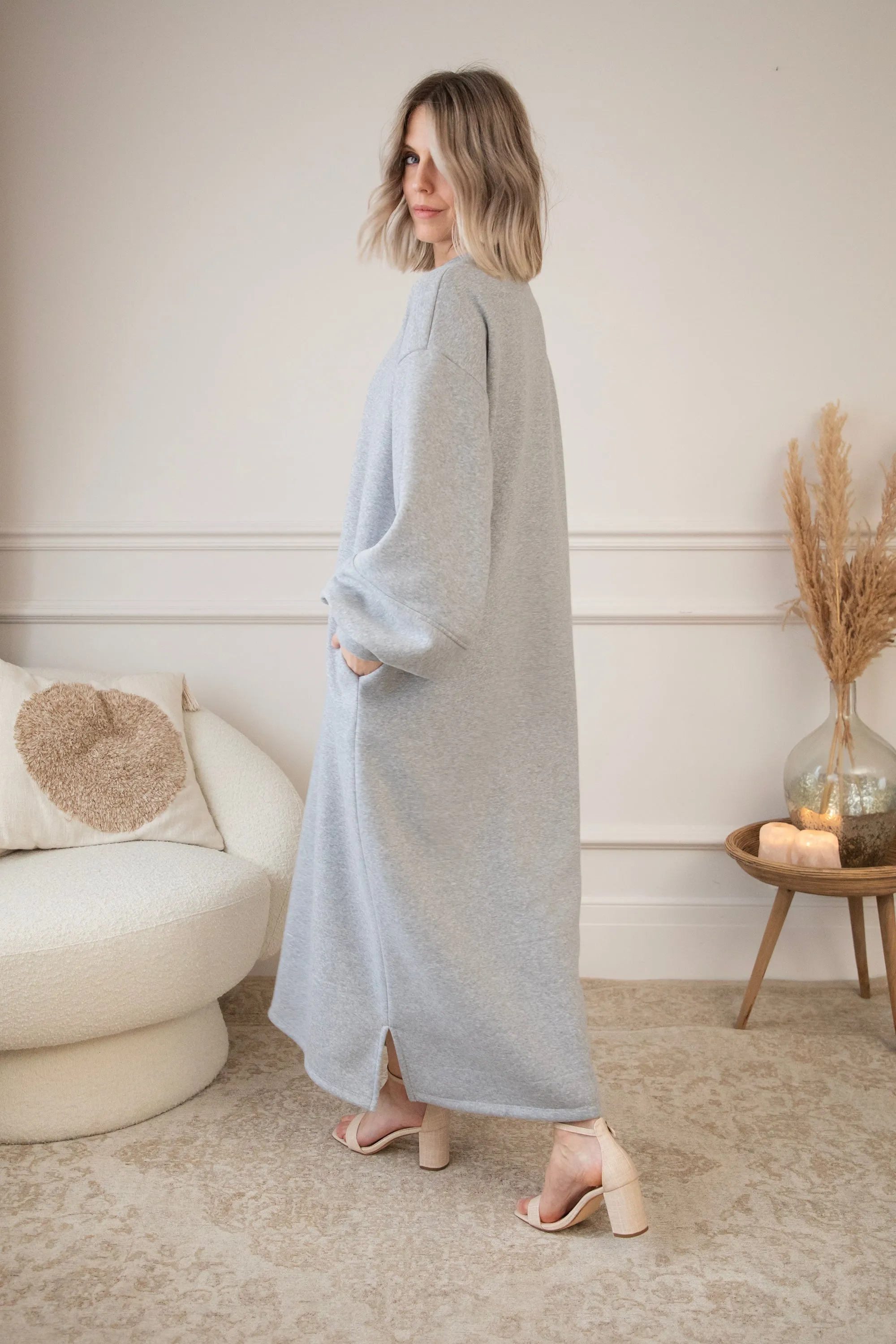 Snuggle Up XL Grey - Sweater Dress